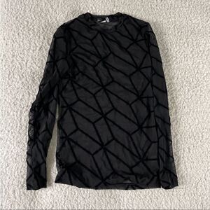 ASOS sheer mesh blouse xs
